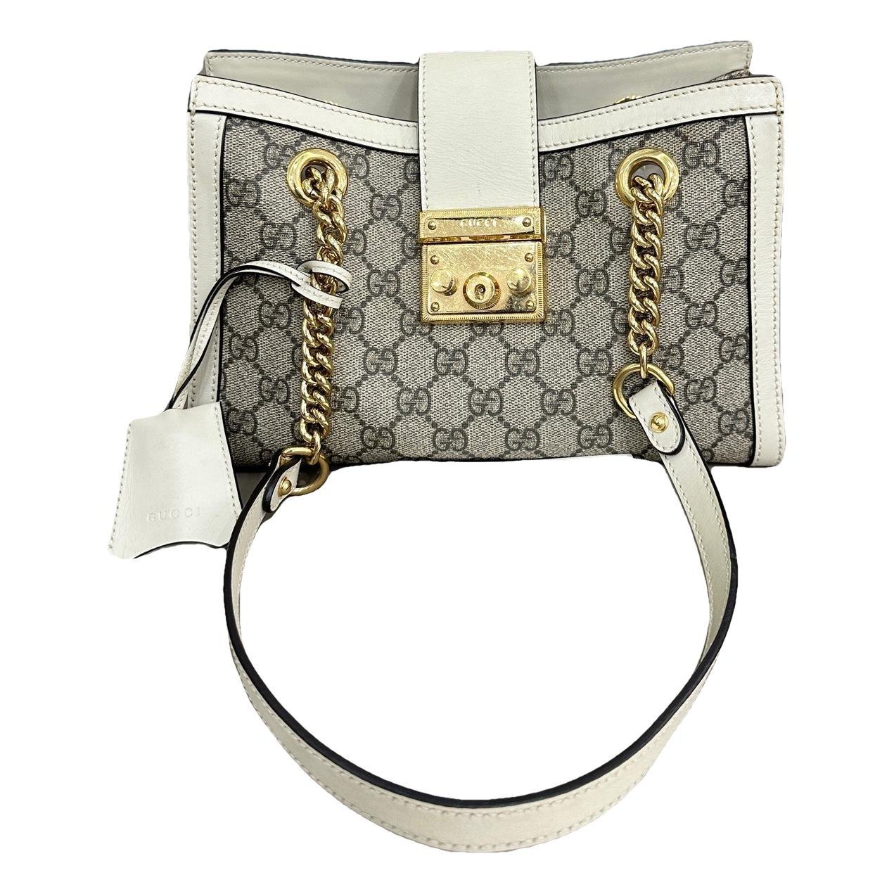 Padlock leather handbag