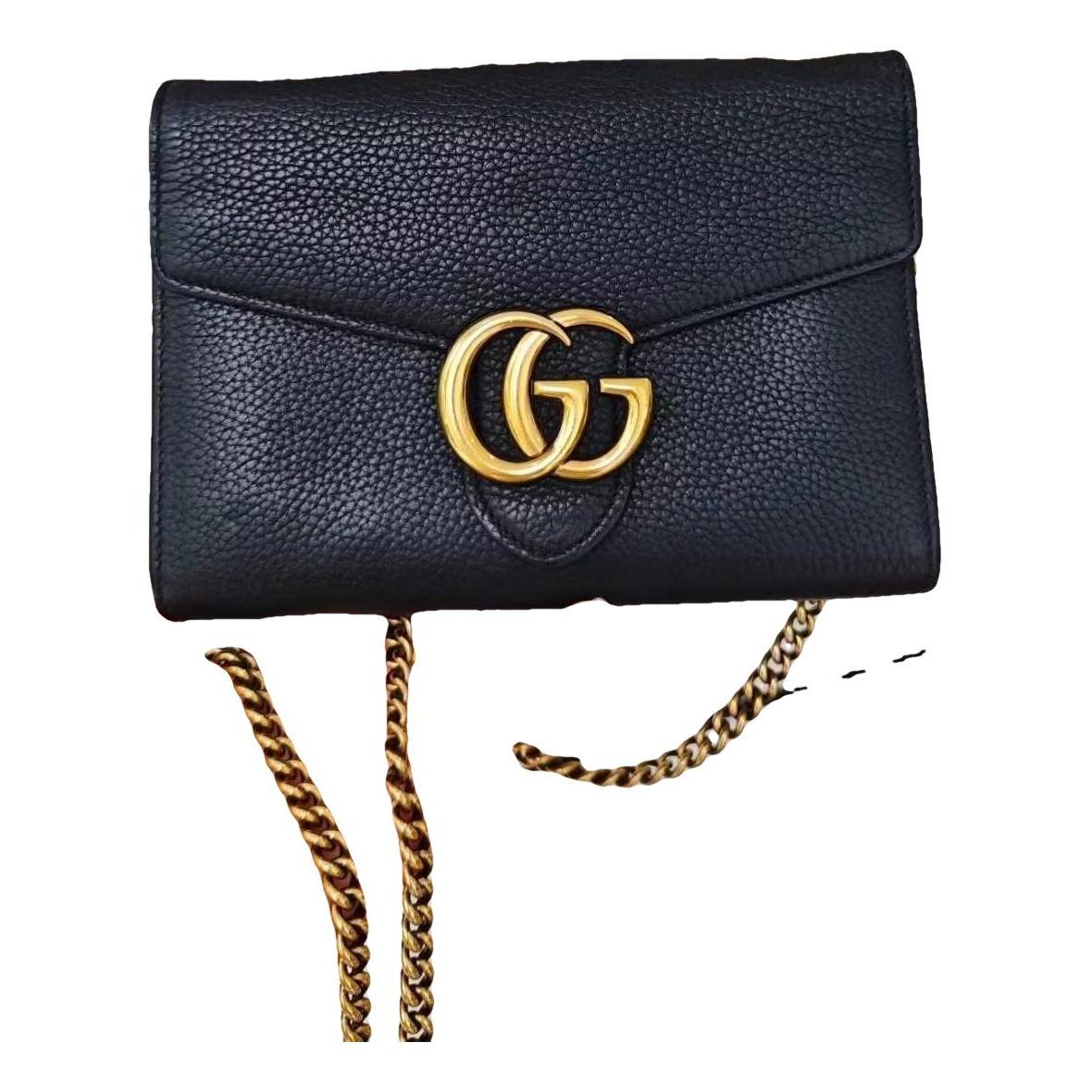 Pearly GG Marmont Chain Wallet leather handbag