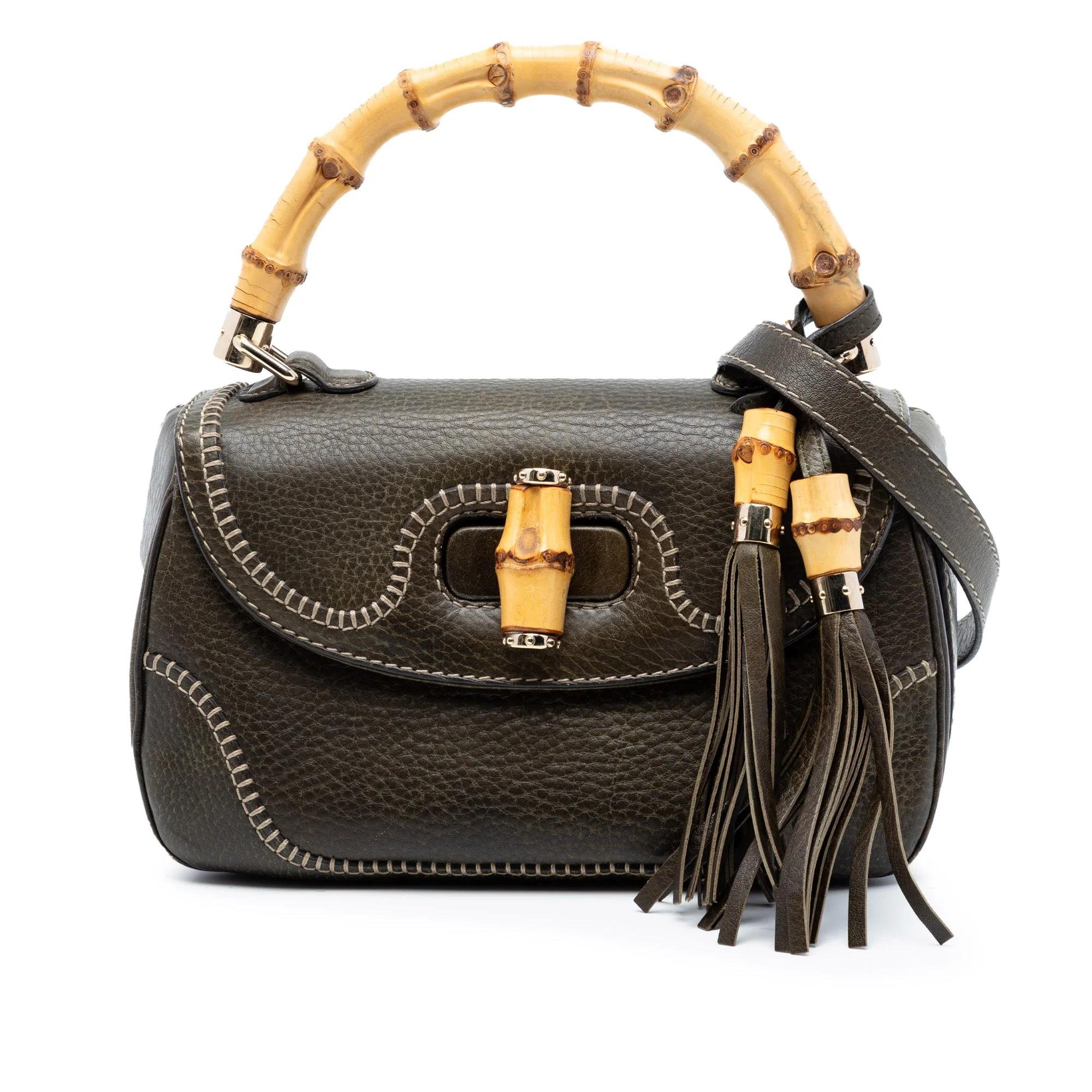 New Bamboo leather satchel