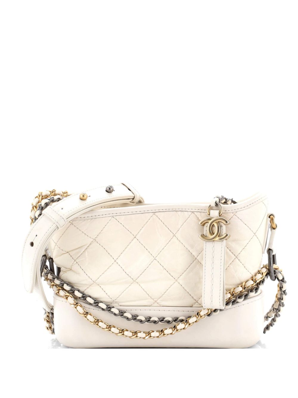 Gabrielle Quilted Aged Calfskin Small hobo bag
