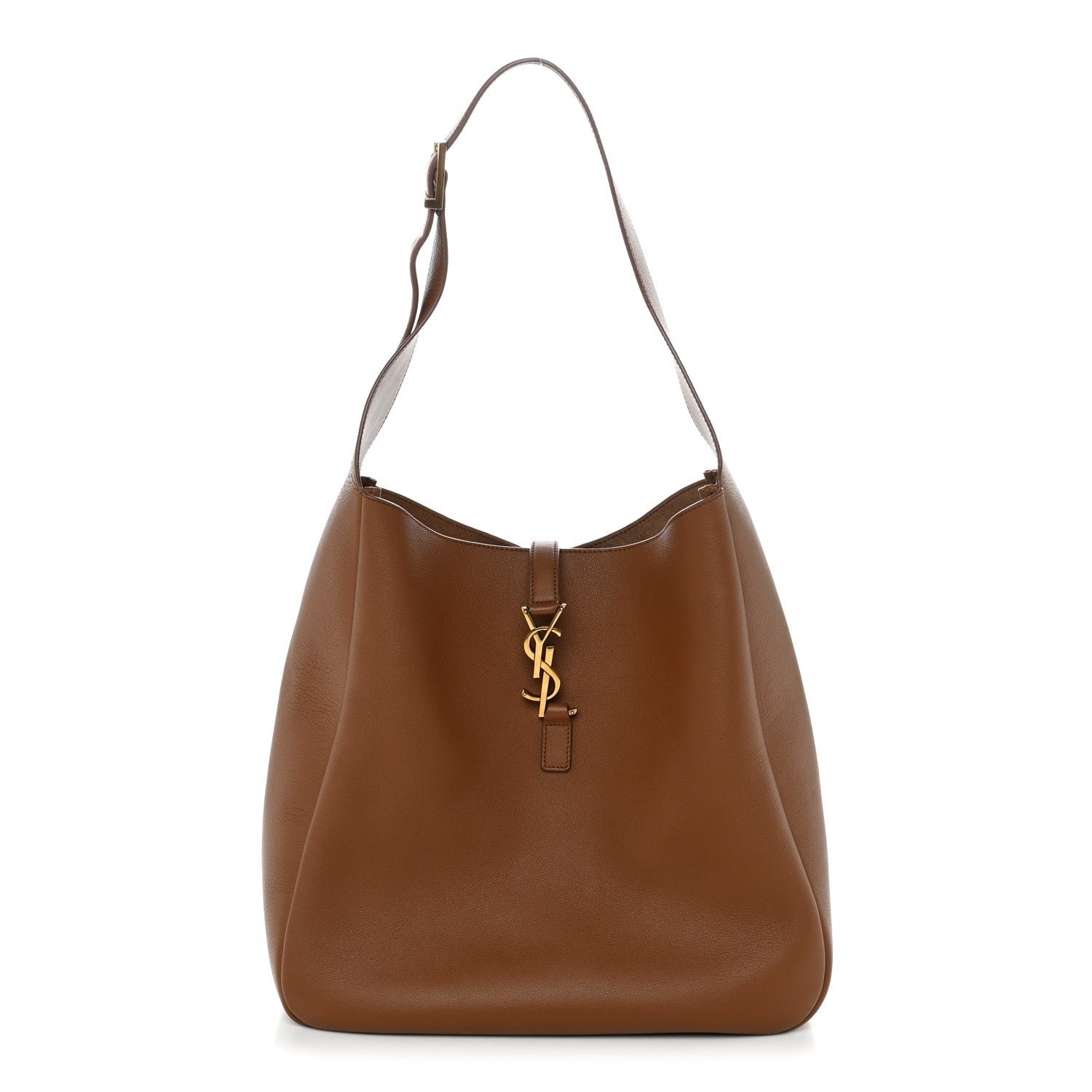 Saint Laurent Grained Calfskin Large Le 5 A 7 Soft Hobo Fox