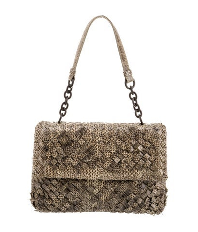 Bottega Veneta Veneta Snakeskin Shoulder Bag