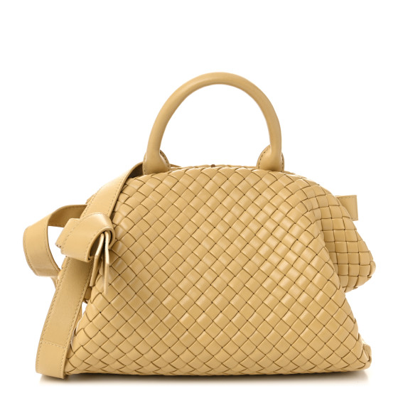 Bottega Veneta Nappa Intrecciato Padded Small The Top Handle Tote Bag Porridge
