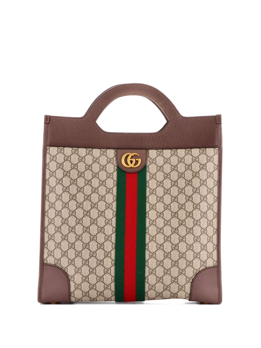 Ophidia Cut Out Handle GG Coated Canvas Medium tote bag