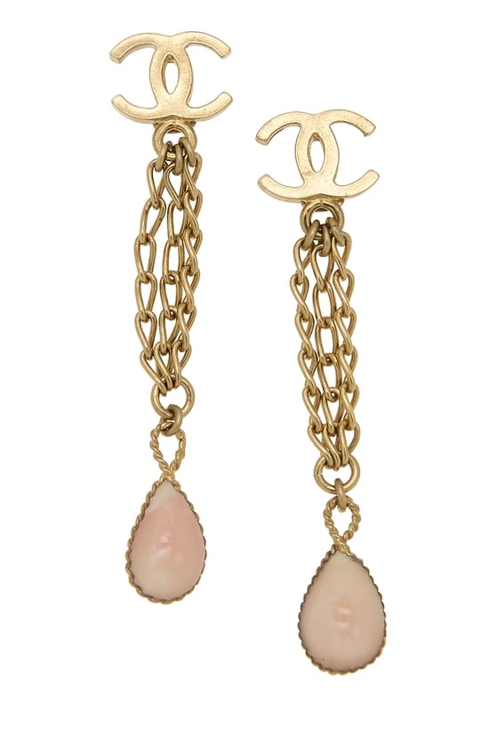 Pink Gold Dangle Earrings