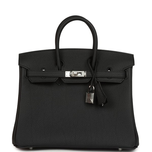 Hermes Birkin 25 Black Togo Palladium Hardware