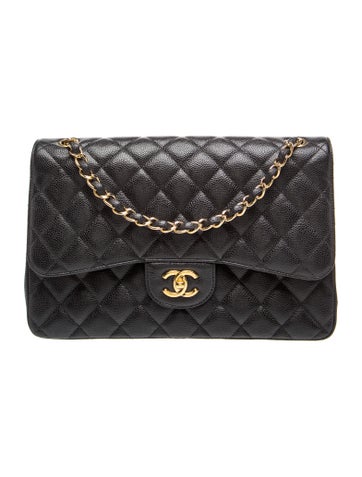 Jumbo Caviar Double Flap Bag