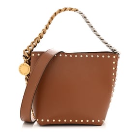 Stella McCartney Eco Alter Nappa Studded Frayme Bucket  Pecan