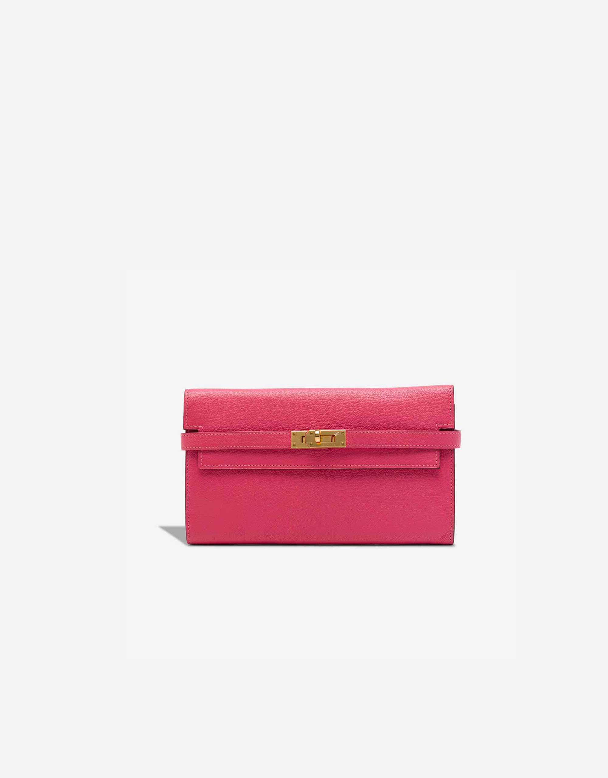 
		Kelly Long Wallet Chèvre Mysore Framboise    