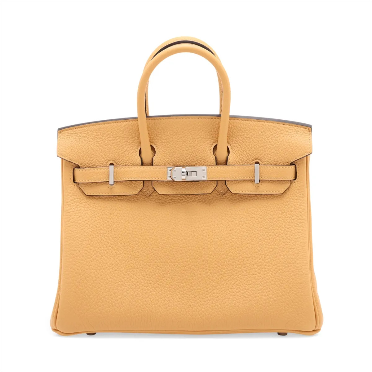 Hermès Birkin 25 Le Tournay Togo Paille Silver Metal Fittings