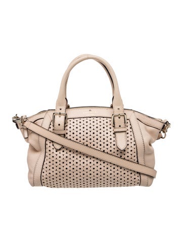 Embossed Leather Top Handle Bag