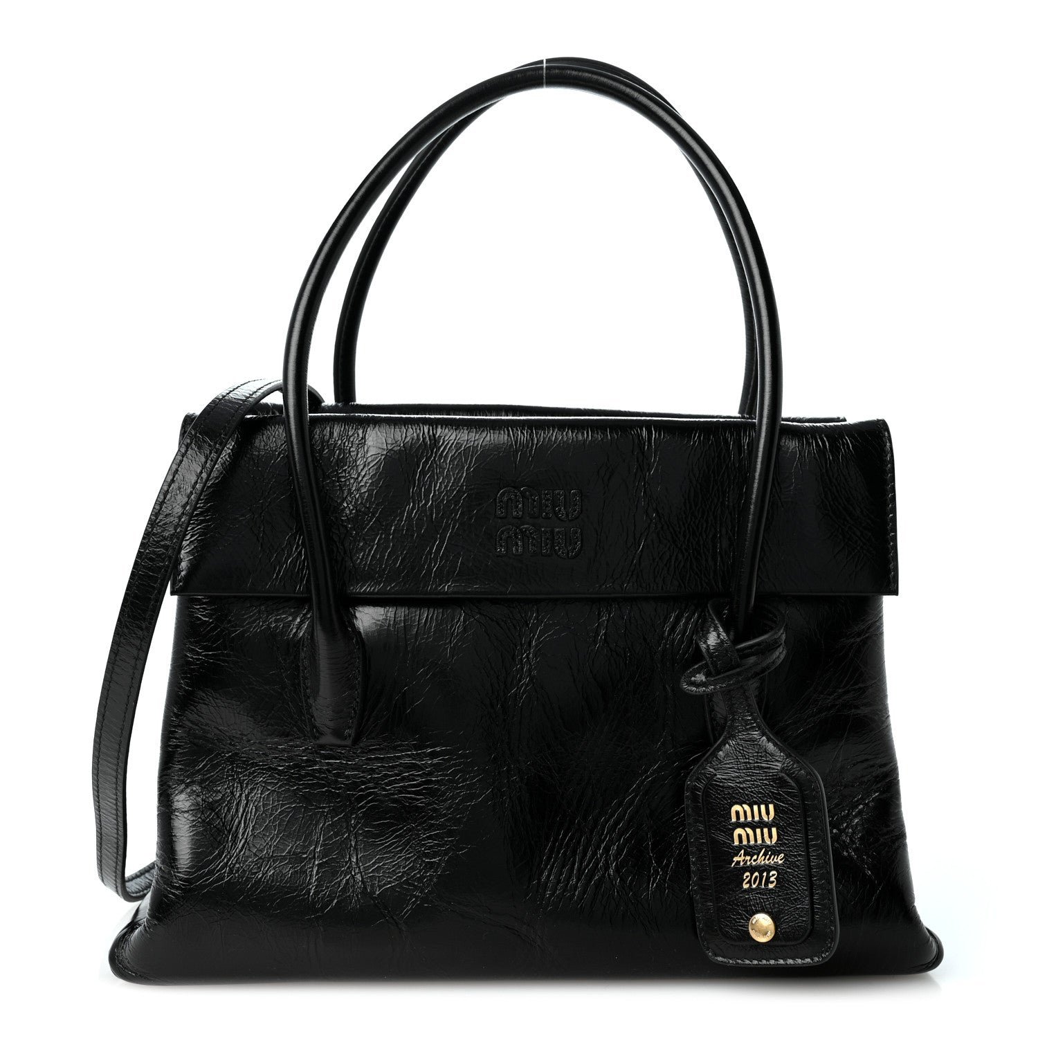 Miu Miu Nappa Solitaire Bag Black