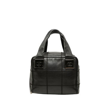 Chocolate Bar Stitched Caviar Calfskin Handbag