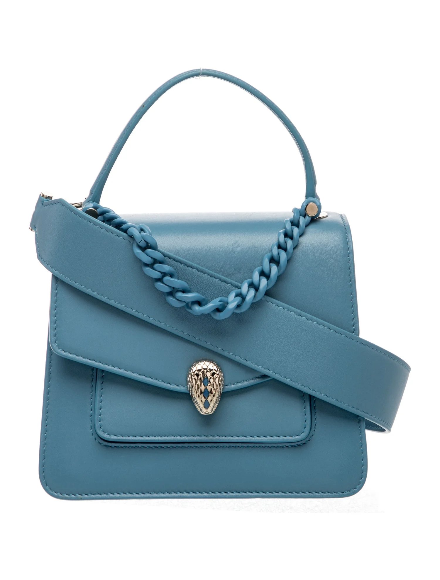 Leather Serpenti Maxi Chain Small