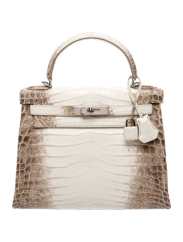 Hermes Matte Himalaya Niloticus Crocodile Kelly II Retourne 28