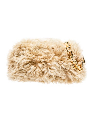 Shearling Chain Pouch