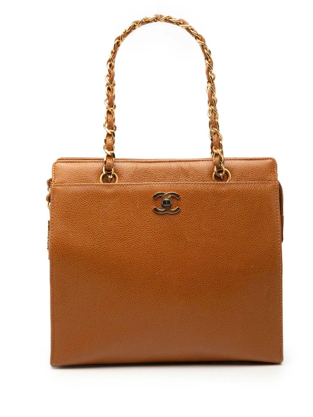 1996-1997 CC Caviar Chain Turn Lock tote bag