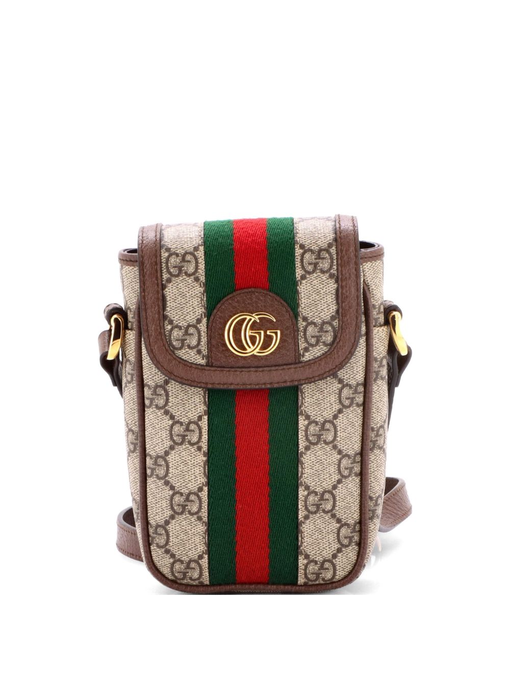 Ophidia Flap Phone Holder GG Coated Canvas crossbody bag