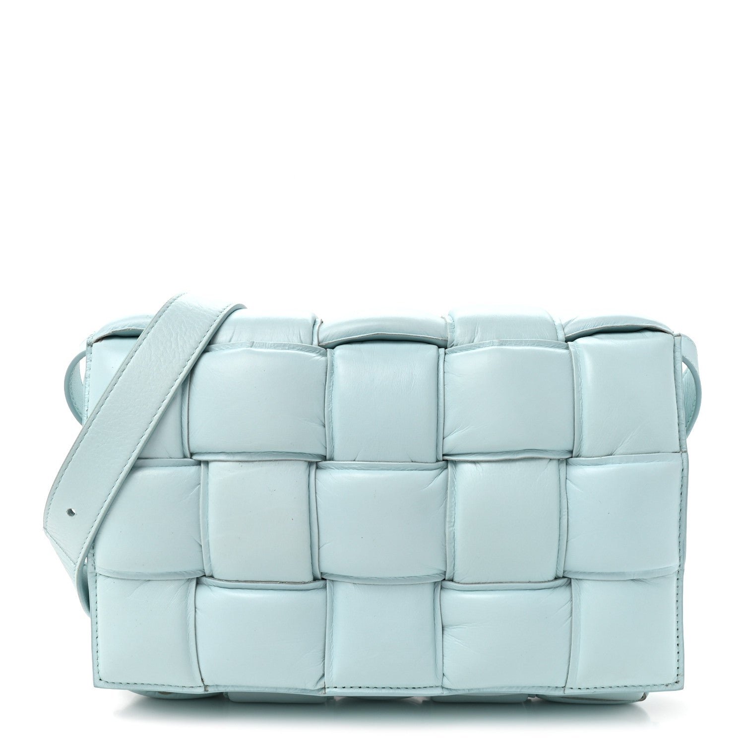 Bottega Veneta Paper Calfskin Maxi Intrecciato Padded Cassette Crossbody Bag Spearmint