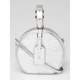 Louis Vuitton Louis Vuitton Silver Epi Leather Petite Boite Chapeau Bag