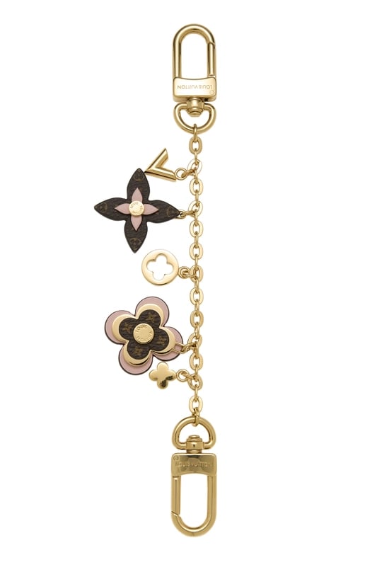 Gold & Multicolor Blooming Flowers Bag Charm