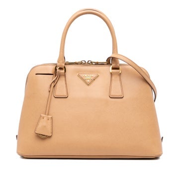 Leather Medium Saffiano Lux Promenade Satchel