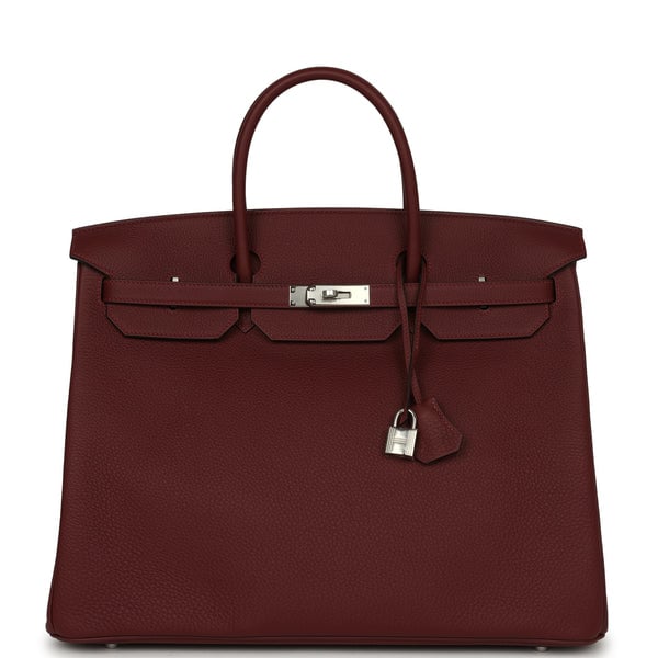 Hermes Birkin 40 Rouge H Togo Palladium Hardware