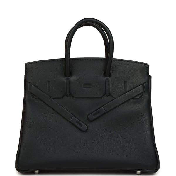 Hermes Hermes Birkin 25 Shadow Black Swift Palladium Hardware