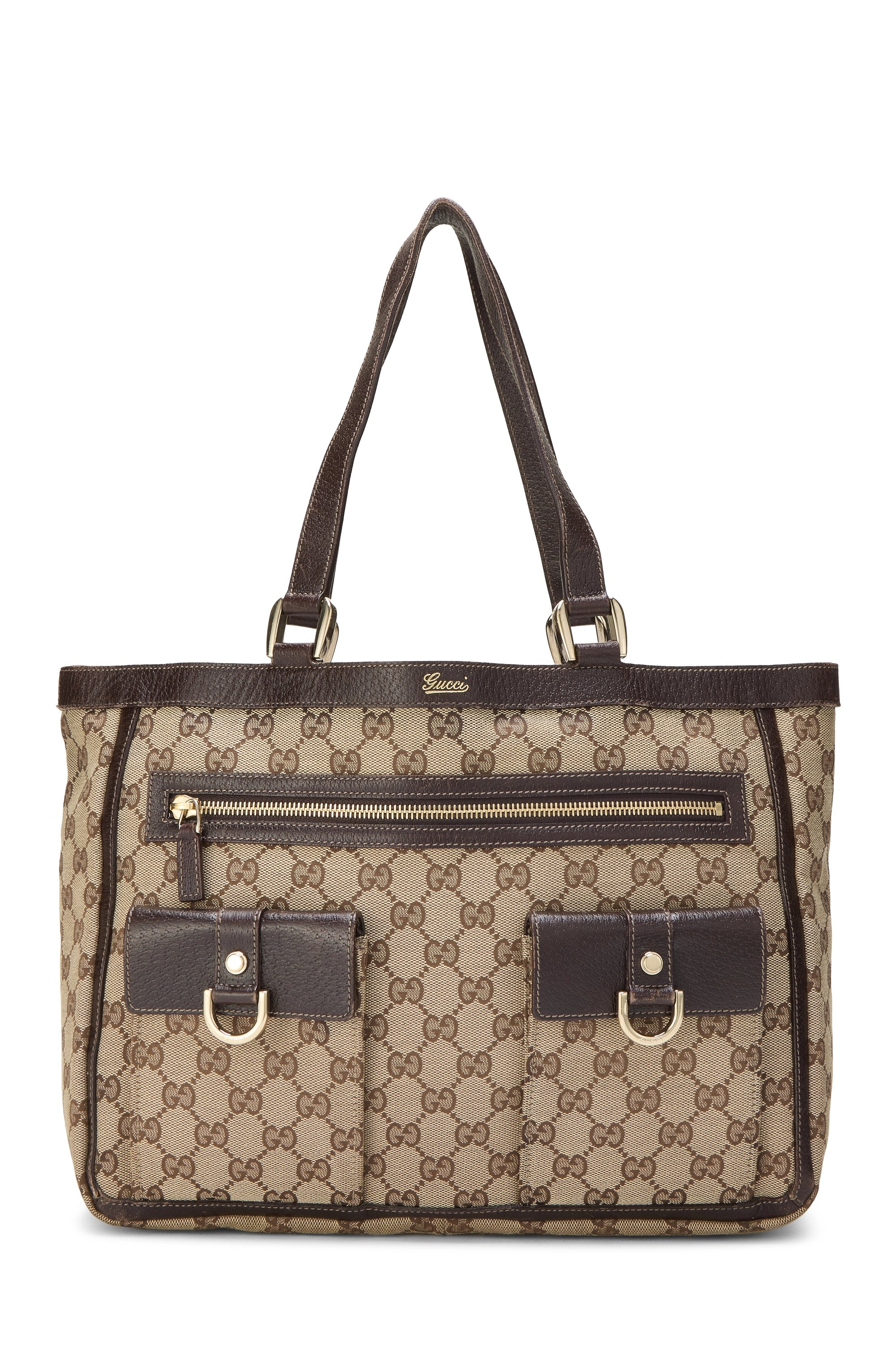 Brown GG Canvas Abbey Pocket Tote