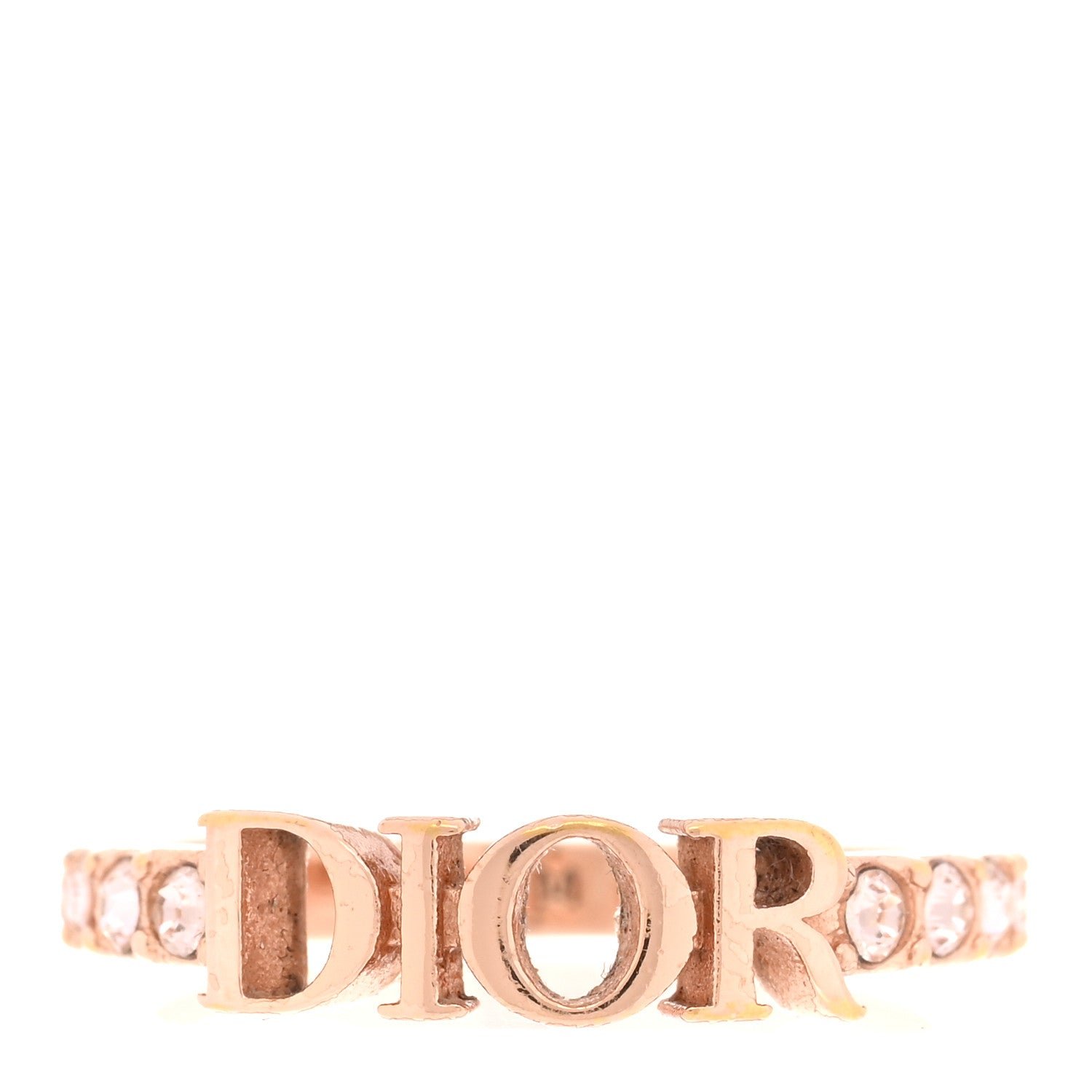 Christian Dior Metal Crystal Dio(R)evolution Ring M 52 6 Gold