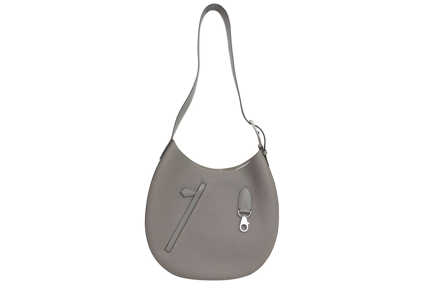Hermes Arcon Shoulder Bag, Gray Gris Meyer Togo and Swift Calfskin with Palladium Hardware, K 2025 Stamp, Preowned in Box WA001