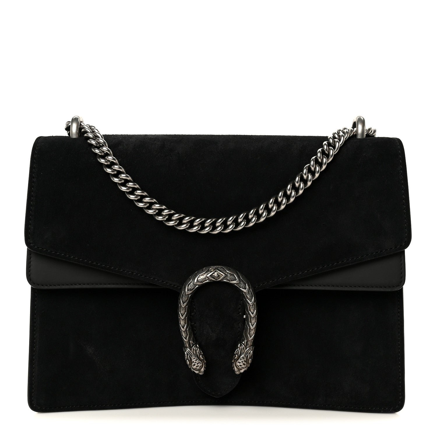 Gucci Suede Medium Dionysus Shoulder Bag Black