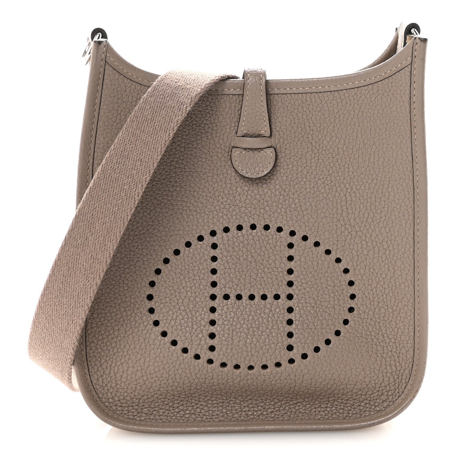 Hermes Taurillon Clemence Evelyne TPM Gris Asphalte