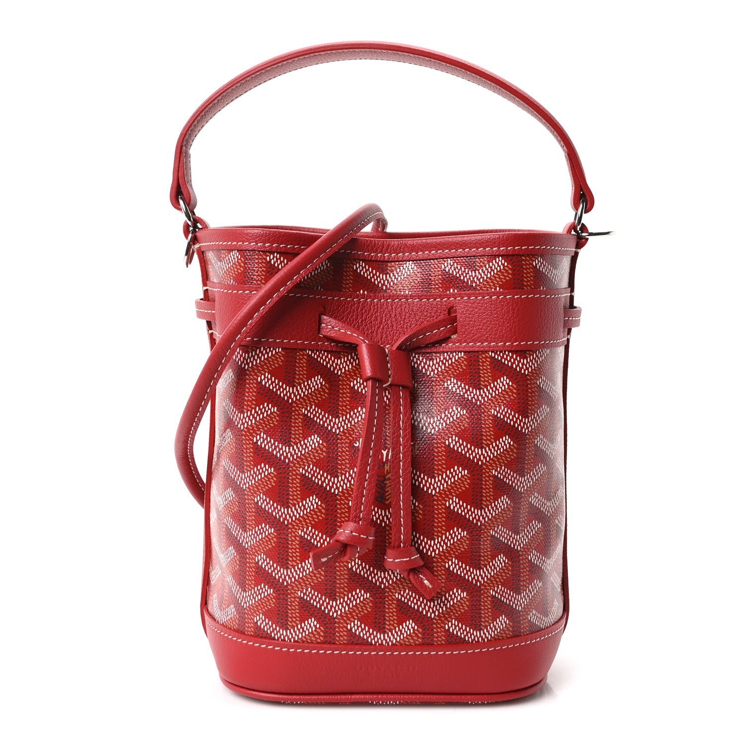 Goyard Goyardine Petit Flot Mini Bucket Bag Red