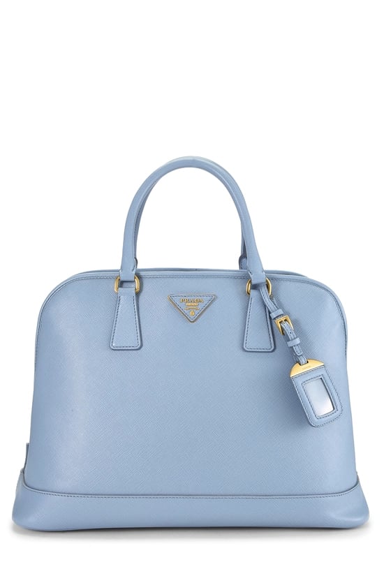 Blue Saffiano Dome Tote