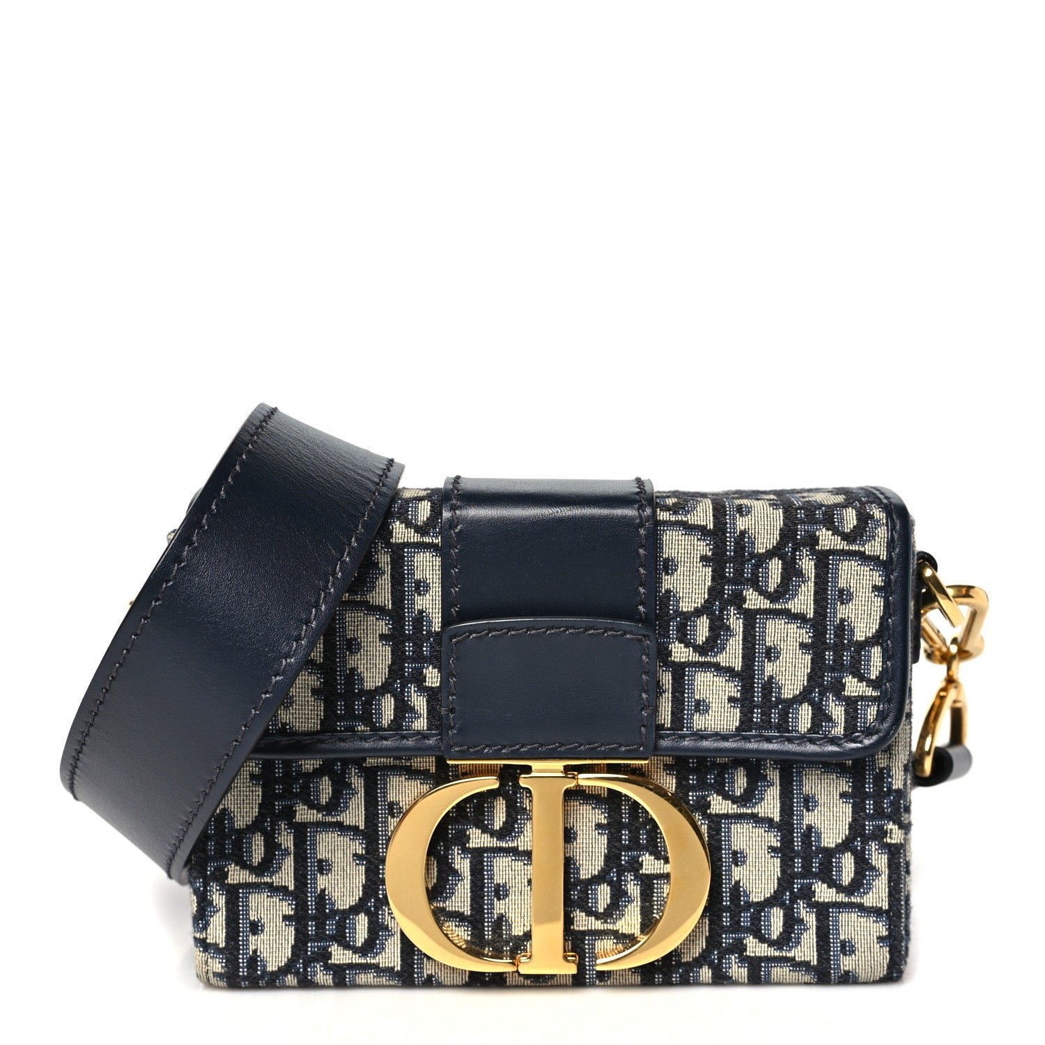Christian Dior Oblique 30 Montaigne Box Bag Blue