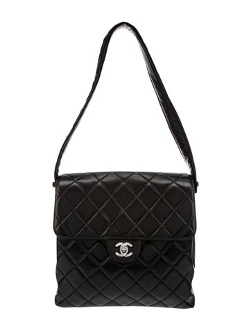 Quilted Double Sided Flap Bag