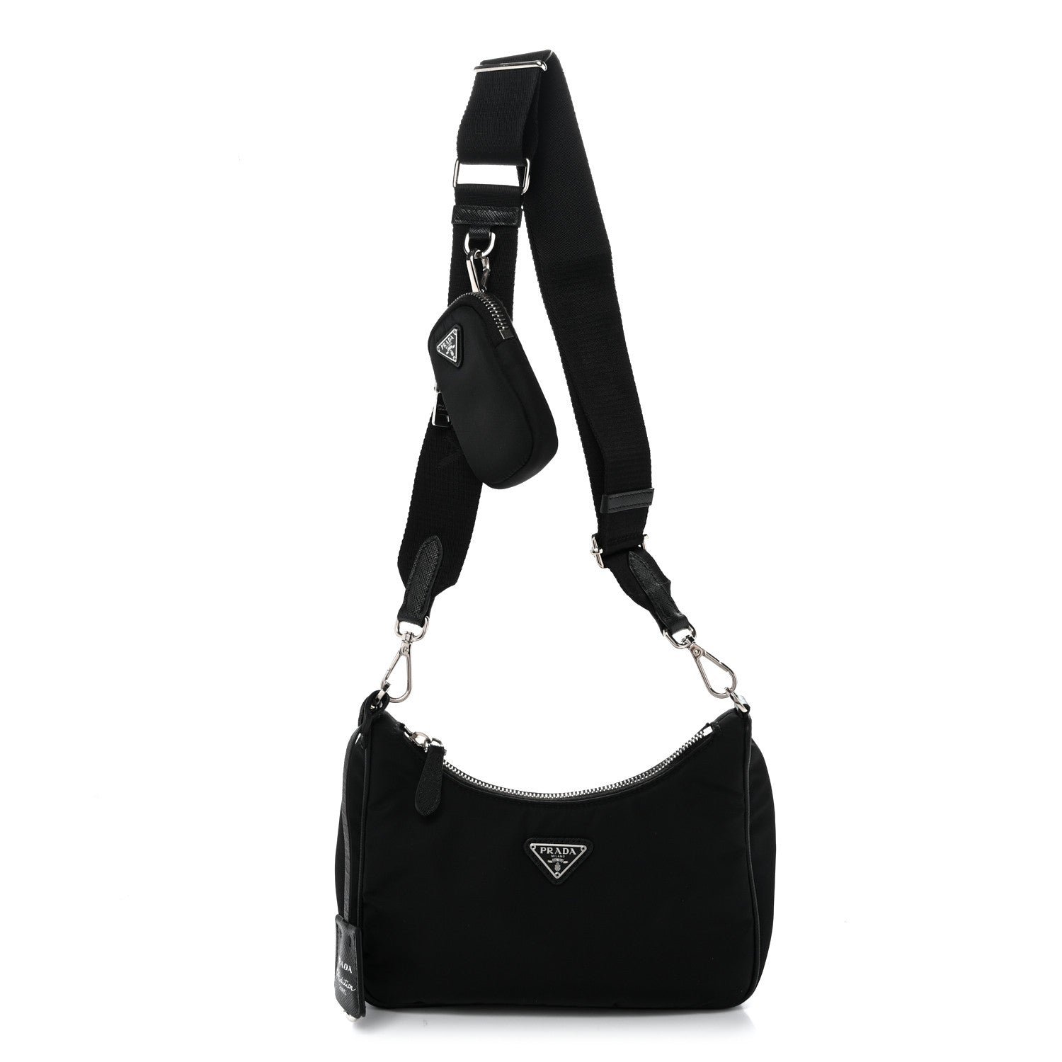 Prada Nylon Re-Edition 2005 Shoulder Bag Black