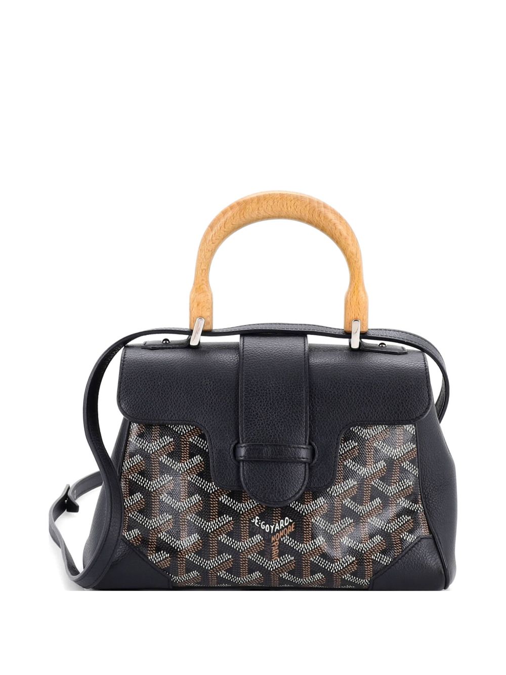 Saigon Top Handle Bag Coated Canvas with Leather Mini shoulder bag