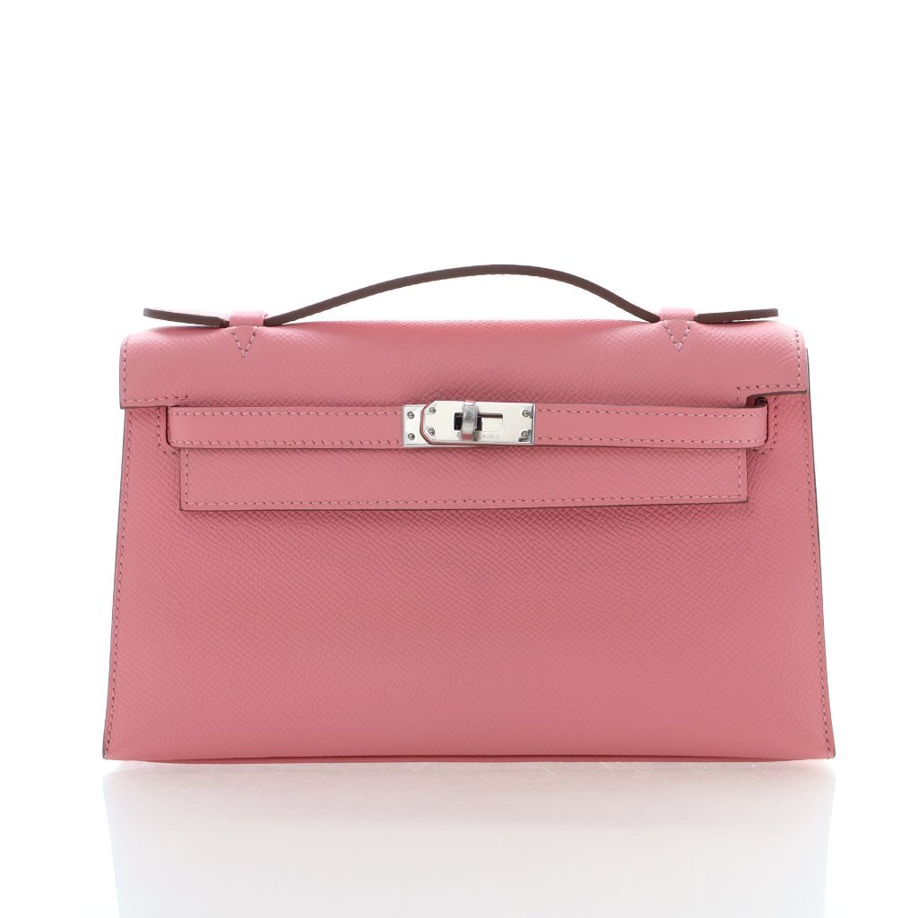 Hermes Rose Confetti Epsom Kelly Pochette
