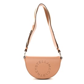 Stella McCartney Eco Soft Alter Nappa Perforated Logo Mini Marlee Nude