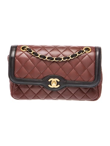 Two-Tone Day Flap Bag