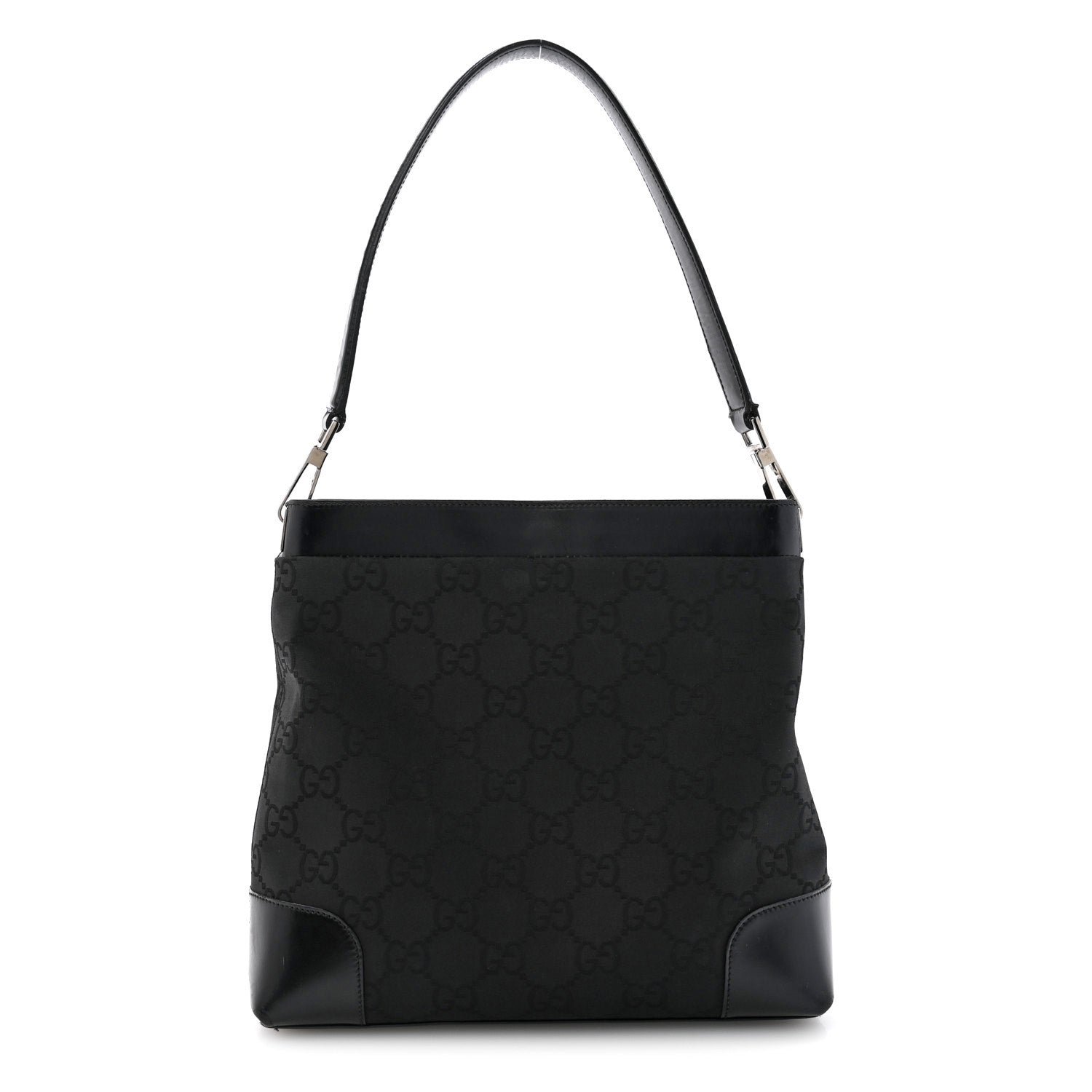 Gucci Nylon Monogram Tote Bag Black
