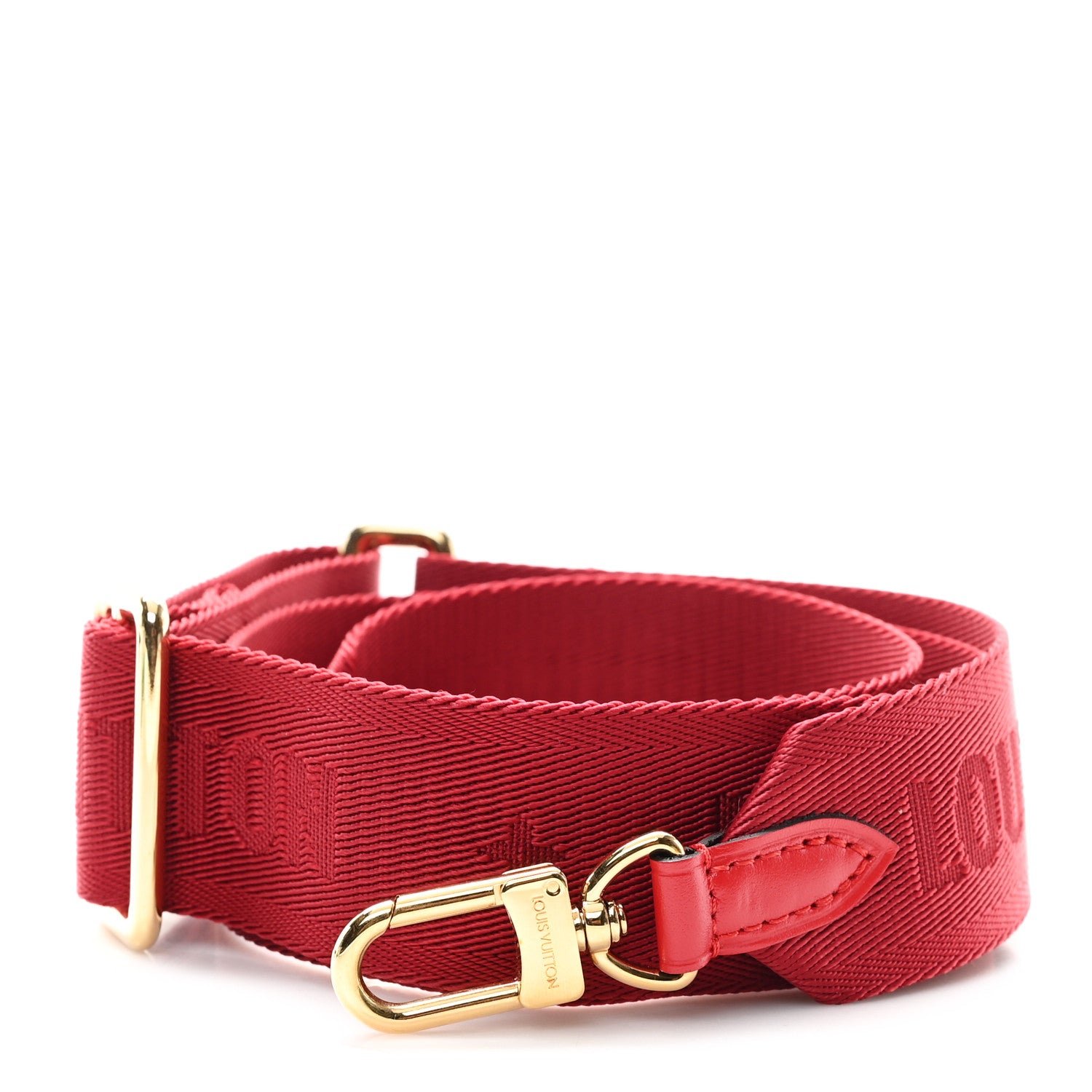 Louis Vuitton Monogram Denim Multi Pochette Accessories Shoulder Strap Red