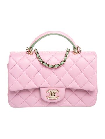 Rectangular Mini Top Handle Flap Bag