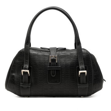 Calf Leather Embossed Leather Senda Handbag