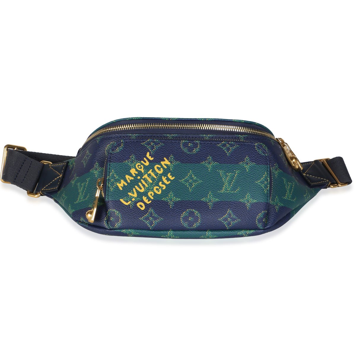Blue Stripes Monogram Canvas Heritage Rush Bumbag