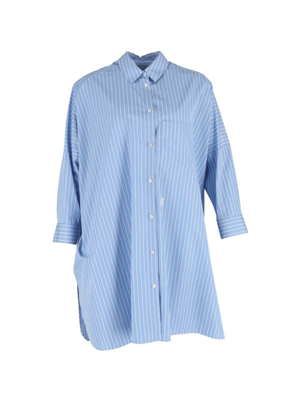 striped dropped-shoulder shirt