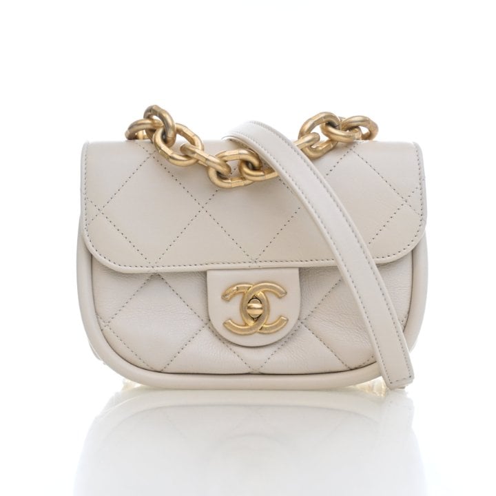 Chanel Small Calfskin Chain Flap Bag
