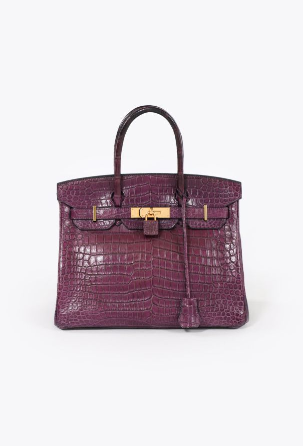 Hermes RARE Matte Améthyste Porosus Birkin 30